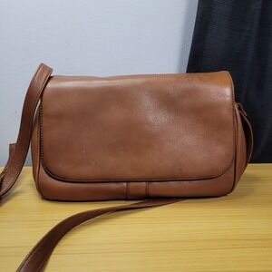 Partners Genuine Leather Bag Purse Crossbody Bag Vintage Brown Womens